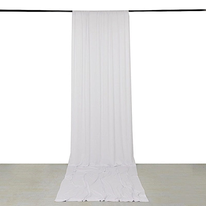 16 ft 4-Way Stretch Spandex Divider Backdrop Curtain CUR_PANSPX_5X16_WHT
