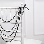 16" Pre-Tied Faux Pearl String Beaded Chiavari Chair Back Garland Sash