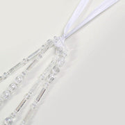 16" Pre-Tied Faux Pearl String Beaded Chiavari Chair Back Garland Sash