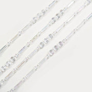 16" Pre-Tied Faux Pearl String Beaded Chiavari Chair Back Garland Sash BEAD_GRLD_004_ABW