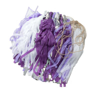 16 Pre-Tied Paper and Foil Tassels Garland with 10 ft Hanging String