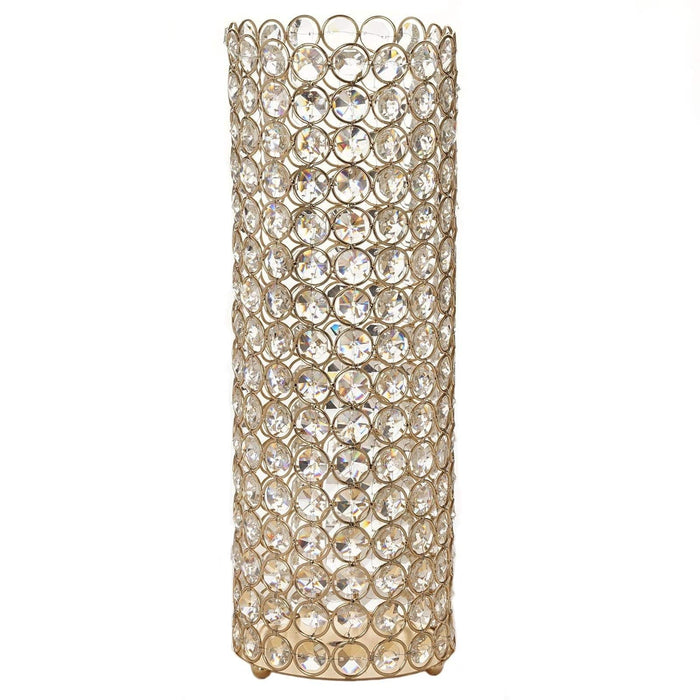 16" tall Faux Crystal Beaded Candle Holder Centerpiece