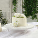 16" Wooden Centerpiece Plates - Antique White CAKE_WOD027_1T_16_WHT