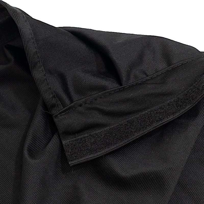 16"x 10 ft  Portable Wrinkle-Free Shirred Pleated Stag Table Skirt SKT_SCUBA_STG_1610_BLK