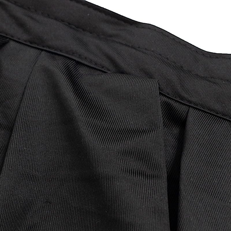 16"x 10 ft  Portable Wrinkle-Free Shirred Pleated Stag Table Skirt SKT_SCUBA_STG_1610_BLK