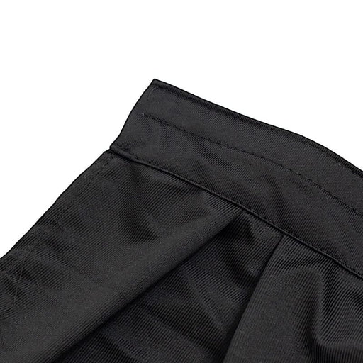 16"x 10 ft  Portable Wrinkle-Free Shirred Pleated Stag Table Skirt SKT_SCUBA_STG_1610_BLK