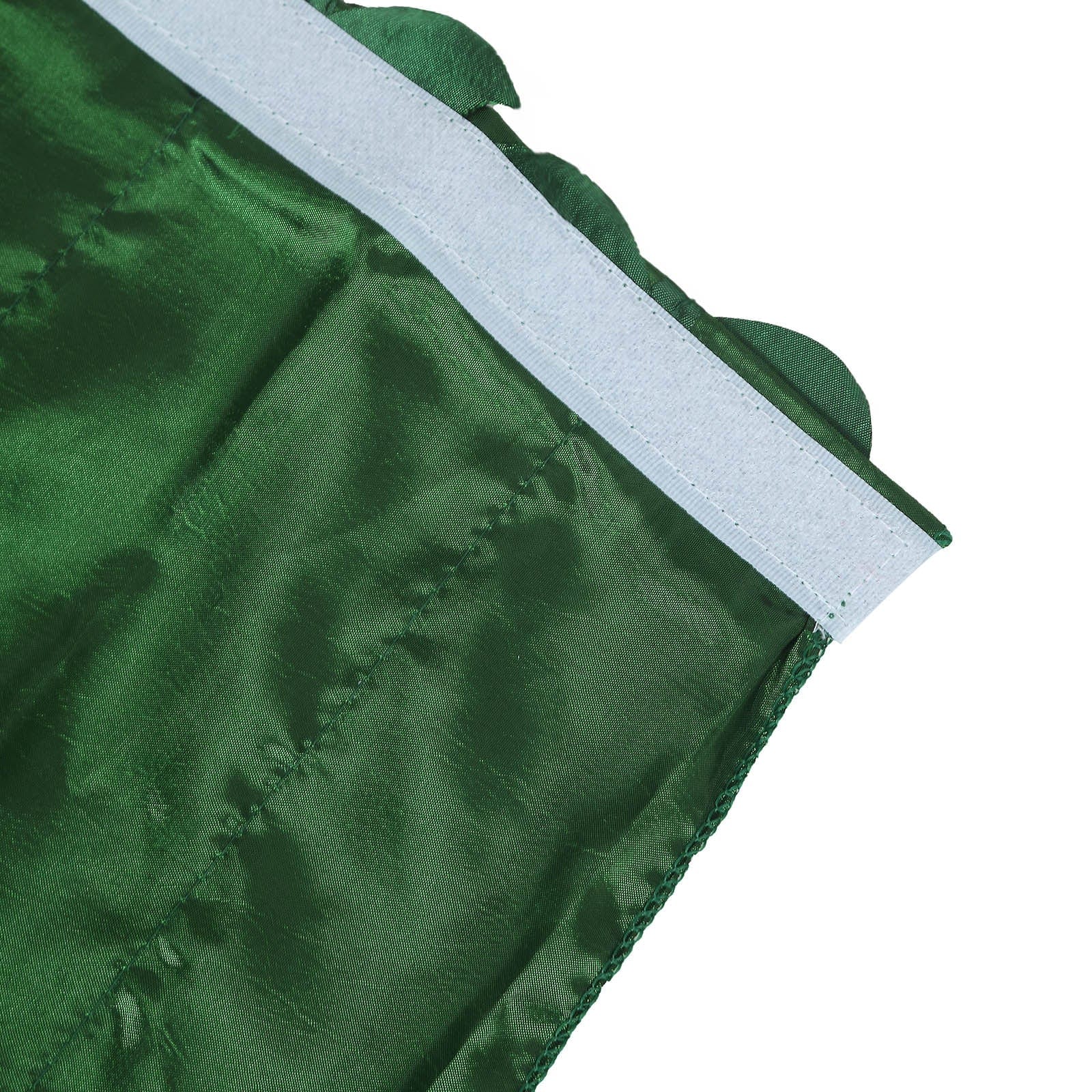 17 ft 3D Leaf Petal Taffeta Fabric Table Skirt - Green SKT_LEAF_GRN_17