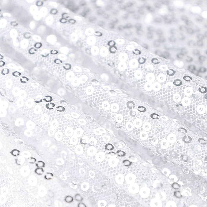 17 ft Sequin Pleated Satin Table Skirt with Closure Strip