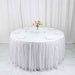 17 ft Sequin Pleated Satin Table Skirt with Closure Strip