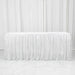 17 ft Sequin Pleated Satin Table Skirt with Closure Strip