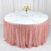 17 ft Sequin Pleated Satin Table Skirt with Closure Strip