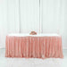 17 ft Sequin Pleated Satin Table Skirt with Closure Strip