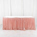 17 ft Sequin Pleated Satin Table Skirt with Closure Strip