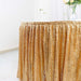 17 ft Sequin Pleated Satin Table Skirt with Closure Strip