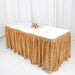 17 ft Sequin Pleated Satin Table Skirt with Closure Strip