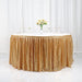17 ft Sequin Pleated Satin Table Skirt with Closure Strip