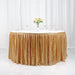 17 ft Sequin Pleated Satin Table Skirt with Velcro Strip