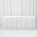 17 ft Sequin Pleated Satin Table Skirt with Velcro Strip