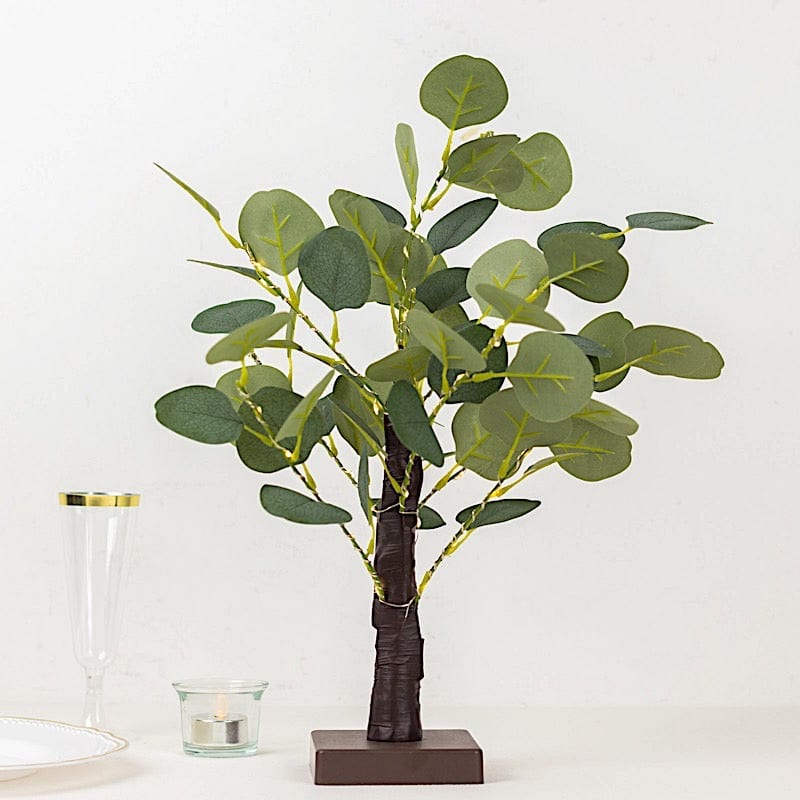 17" LED Fairy Lighted Artificial Eucalyptus Plant - Warm White LED_TREE02_GRN