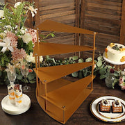 17" Spiral 4 Tier Metal Stairway Cupcake Display Stand - Gold CHDLR_CAKE17_GOLD