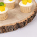 17" Tall 3 Tier Rustic Wood Slice Cupcake Stand in Tree Branch Style - Natural CAKE_WOD016_3T_NAT