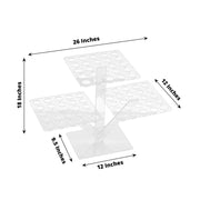 18" Acrylic 3 Tier Ice Cream Cone Holder Mini Dessert Display Stand - Clear DSP_TR0007_72_CLR