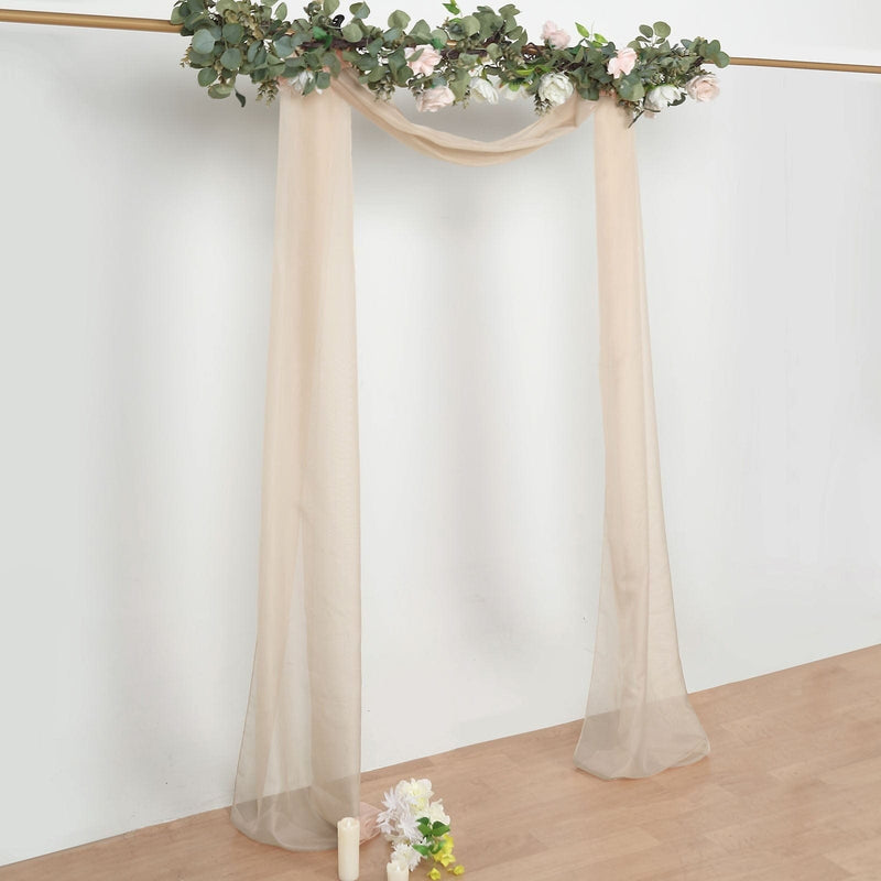 18 ft Sheer Organza Backdrop Curtain Window Drape Panel