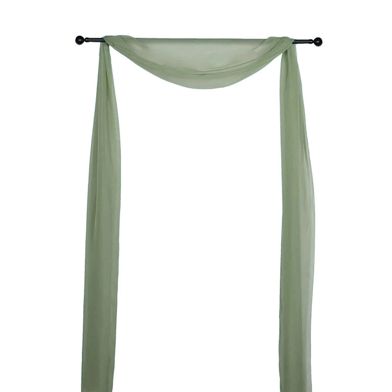 18 ft Sheer Organza Backdrop Curtain Window Drape Panel CUR_PAN24_DSG