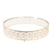 18" Round Baroque Design Metal with Glass Cake Stand - Gold and Clear CHDLR_CAKE26_18_GOLD