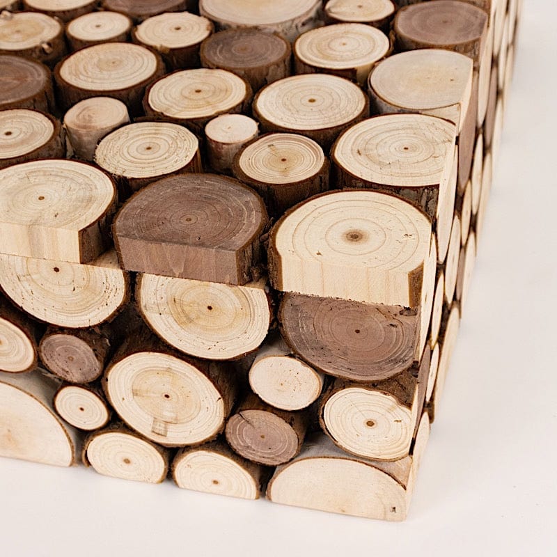 18"x18" Wooden Cake Stand Square Design - Natural PROP_BOX_WOD01_1818_NAT