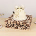 18"x18" Wooden Cake Stand Square Design - Natural PROP_BOX_WOD01_1818_NAT