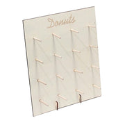 19" Donut Wall Display Stands Rectangle Wooden Board Dessert Holder - Natural CAKE_STND_DNT01_NAT