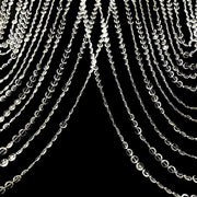 2 Acrylic Crystal Beaded Curtain Valance Fabric Top Rod Pocket - Clear CUR_VAL_ACY01_CLR