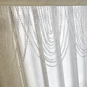 2 Acrylic Crystal Beaded Curtain Valance Fabric Top Rod Pocket - Clear CUR_VAL_ACY01_CLR