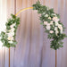 2 Artificial 24", 42" Silk Rose Floral Swag Wedding Arch with Eucalyptus Leaves