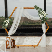 2 Artificial 24", 42" Silk Rose Floral Swag Wedding Arch with Eucalyptus Leaves