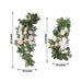 2 Artificial 24", 42" Silk Rose Floral Swag Wedding Arch with Eucalyptus Leaves