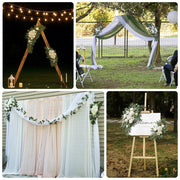 2 Artificial 24", 42" Silk Rose Floral Swag Wedding Arch with Eucalyptus Leaves