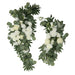 2 Artificial 24", 42" Silk Rose Floral Swag Wedding Arch with Eucalyptus Leaves ARTI_ARCH01_SET2_L_WHT