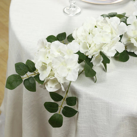 2 Artificial 5.5 ft Silk Hydrangea Flower Garlands