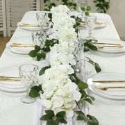 2 Artificial 5.5 ft Silk Hydrangea Flower Garlands