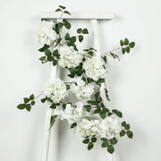 2 Artificial 5.5 ft Silk Hydrangea Flower Garlands