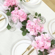 2 Artificial 5.5 ft Silk Hydrangea Flower Garlands