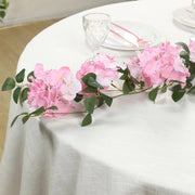 2 Artificial 5.5 ft Silk Hydrangea Flower Garlands