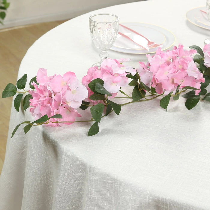2 Artificial 5.5 ft Silk Hydrangea Flower Garlands