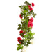 2 Artificial 7 ft Silk Mini Rose Vines Hanging Flower Garland ARTI_GLND_RS001_REDIVR