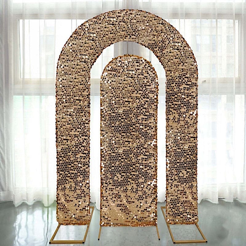 2 Big Sequin Wedding Arch Backdrop Stand Covers