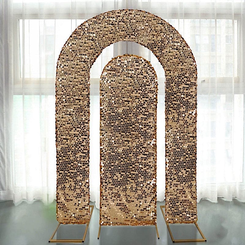 2 Big Sequin Wedding Arch Backdrop Stand Covers