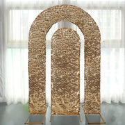 2 Big Sequin Wedding Arch Backdrop Stand Covers