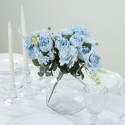 2 Bouquets 12" Silk Flowers Assorted Artificial Floral Bushes